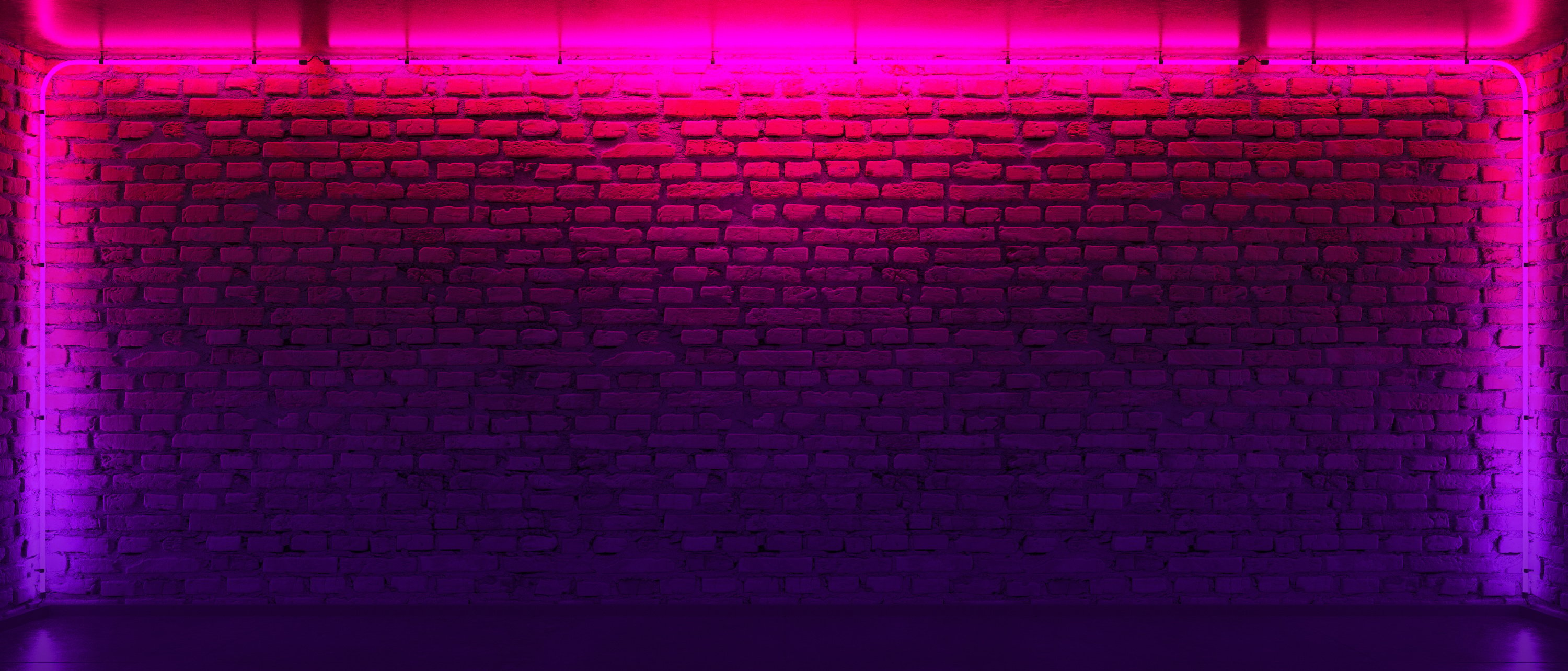 Brick Wall with Neon Light